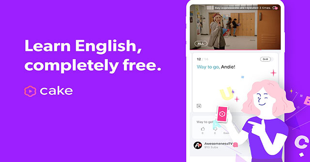 Cake cho iOS 4.0.2 - Ứng dụng học tiếng Anh qua video - Download.com.vn