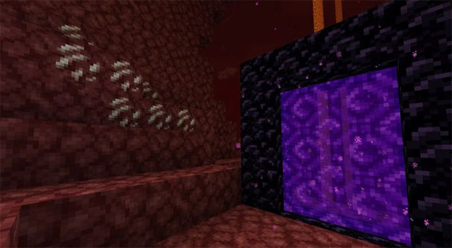 Nether Portal Spread Mod lan tỏa Nether block trong Overworld