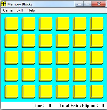 Blocks game interface
