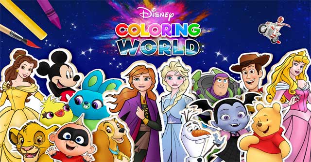 Disney Coloring World Cho Android 4.2.1 - Game Tô Màu Trong Thế Giới Disney