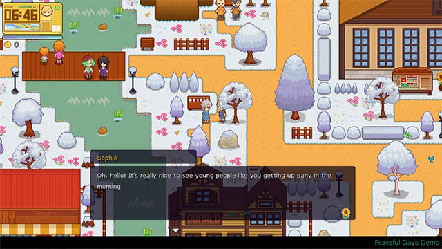 Gameplay của Peaceful Days đan xen cả yếu tố nhập vai