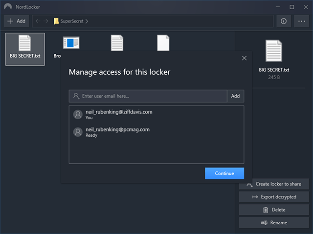 Nord Locker hỗ trợ lưu trữ, chia sẻ file an toàn