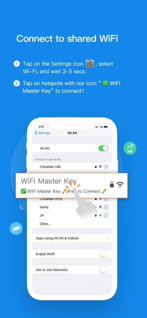 Find a free WiFi hotspot with WiFi Master Key