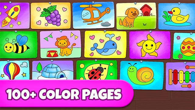 Hơn 100 trang tô màu phong phú, bắt mắt trong Coloring Games