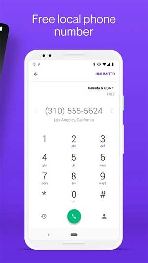 Create a free local number