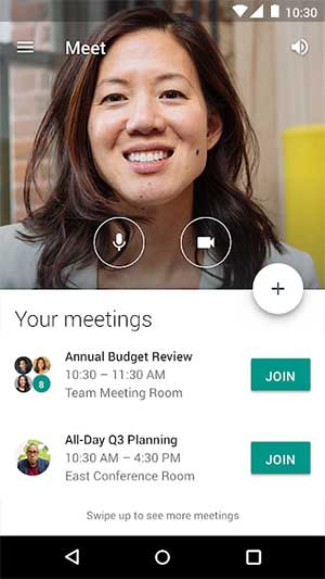 View meeting schedule visually