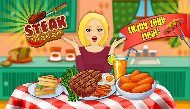 Steak Maker là game nấu ăn miễn phí cho trẻ em