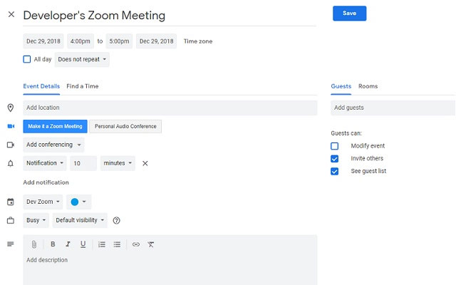 Schedule a good meeting Online class with multiple options in Zoom Scheduler 