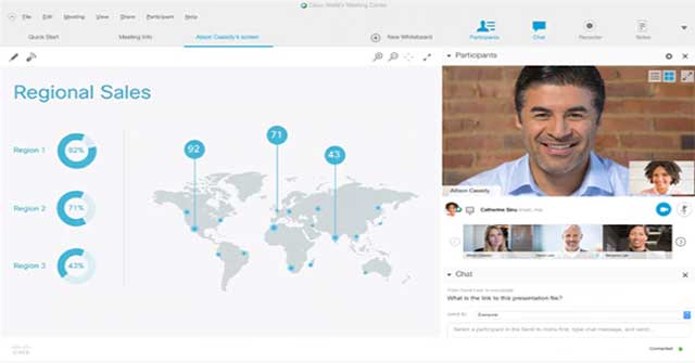Cisco WebEx Meeting is an effective web-based online meeting application