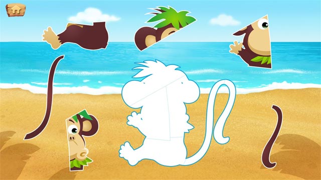 Ghép tranh và giải đố trong game Lola's Beach Puzzle