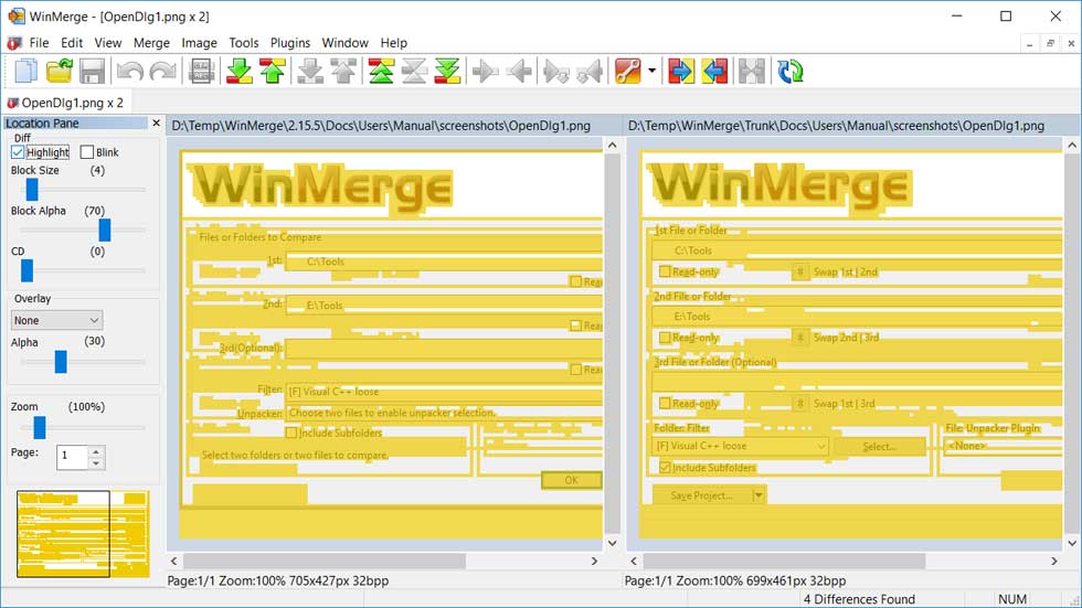 winmerge xml