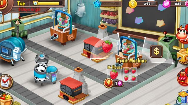 Sản xuất hàng hóa từ nông sản mà bạn làm ra trong Farm Mania: New Adventure