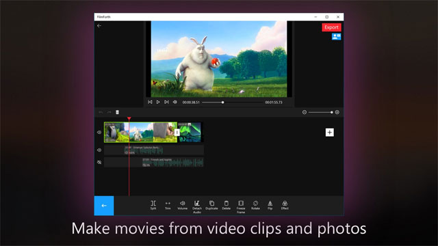FilmForth is a free filmmaking and video editing application for Windows 10