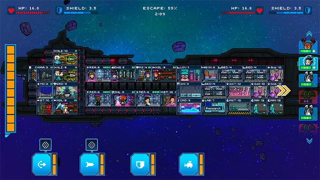 Quản lý tàu không gian trong game Pixel Starships