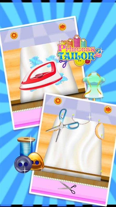 Princess Tailor 2 mô phỏng quá trình may quần áo như thật