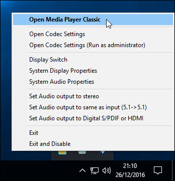 Icon Media Player Codec Pack