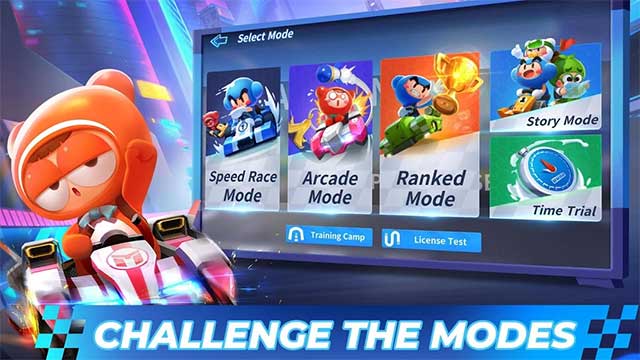 KartRider Rush+ for Android has a variety of game modes