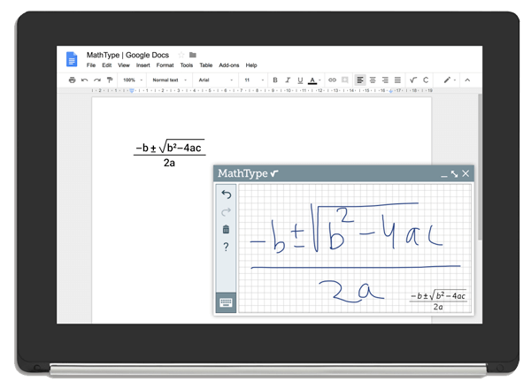 Nhập công thức toán học bằng chữ viết tay trong Google Docs