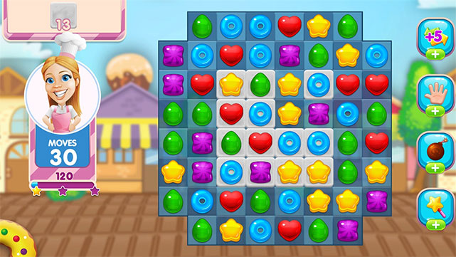 Giao diện chơi game Sweet Candy trên Windows 10