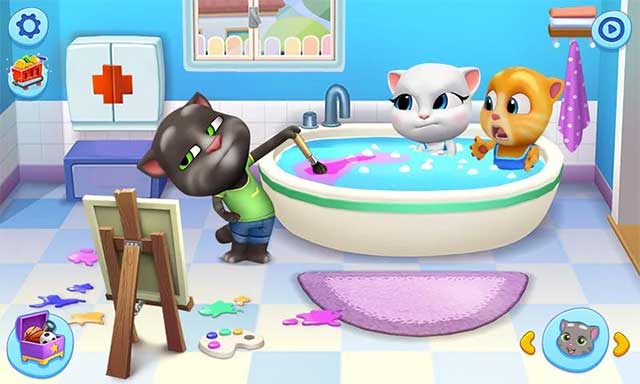 In My Talking Tom Friends online, you will take care of Tom and his friends