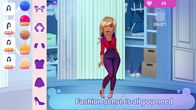 Khám phá tủ đồ phong phú trong game Stylish Princess Fashion