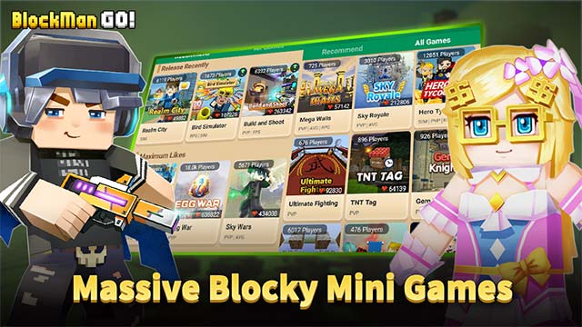 Blockman Go: Blocky Mods là bộ sưu tập minigame giống ROBLOX