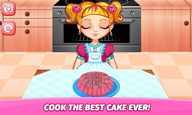 Cake Maker - Baking Secrets là game nấu ăn vui nhộn cho trẻ em, bạn gái