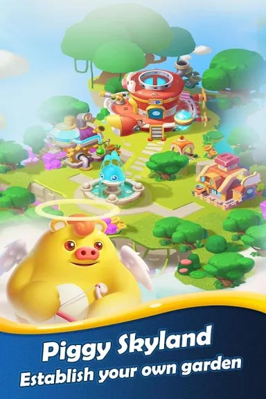 Xây dựng ngôi làng cướp biển trong game Piggy Boom