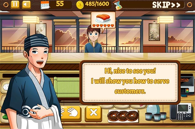 Quản lý nhà hàng sushi của riêng bạn trong game mô phỏng Sushi Master 