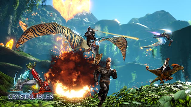ARK: Survival Evolved introduces a new expansion map called Crystal Isles