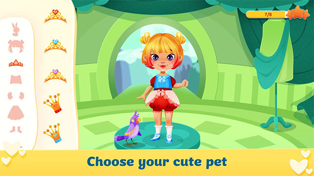 Princesses and Pets là game thời trang công chúa và thú cưng dễ thương