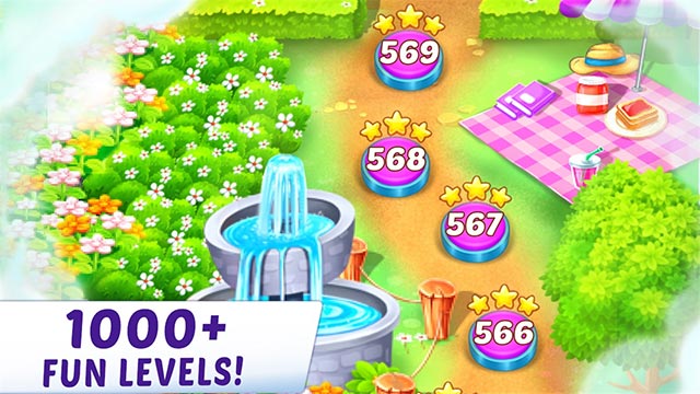 Chinh phục hơn 1.000 level thách thức trong game Gummy Paradise