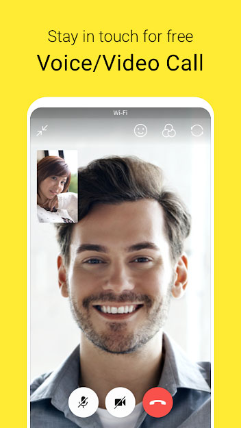 KakaoTalk supports video calling, free calls