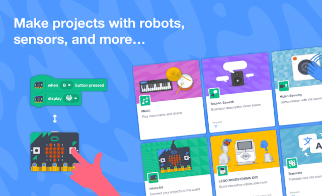 Make projects with robots, sensors and more