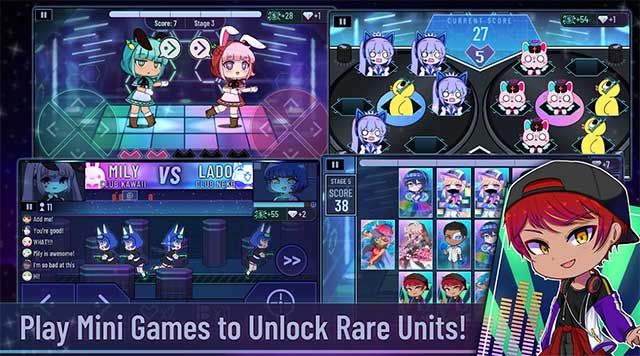 Play lots of fun mini games to unlock rare units