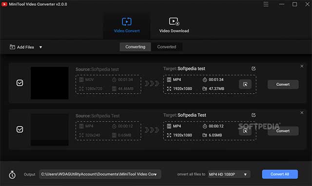 Mini Tool Video Converter hỗ trợ chuyển đổi hơn 1000 định dạng