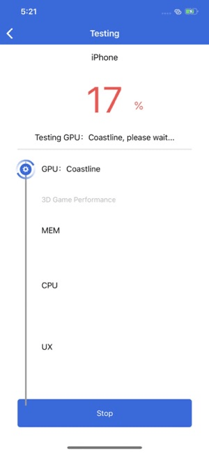 AnTuTu Benchmark scores for parameters like GPU, memory, RAM...