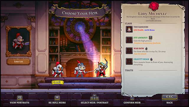 Rogue Legacy 2 uses 2.5D style graphics