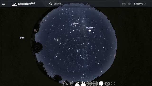 Very realistic simulated sky image