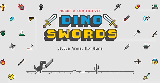 Dino Swords is an improved version progress of the game Dinosaur on Chrome