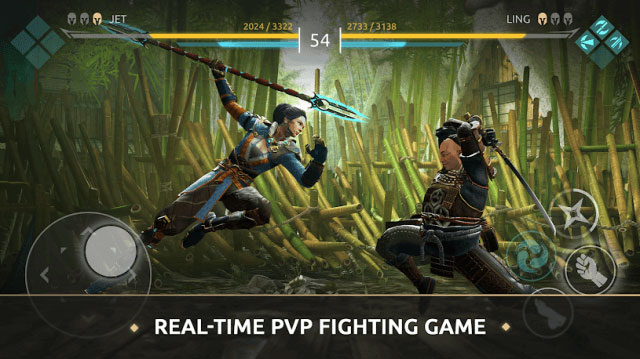 Join real-time PvP battles in Shadow Fight Arena