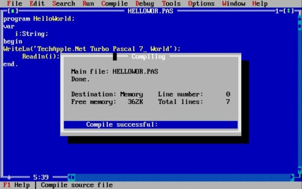 Cập nhật Turbo Pascal 7 để tìm một loạt các tính năng và bản cập nhật tuyệt vời