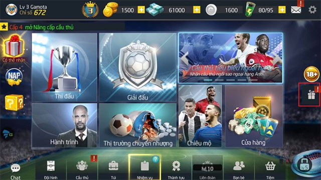 Main interface of sports game - King of Soccer