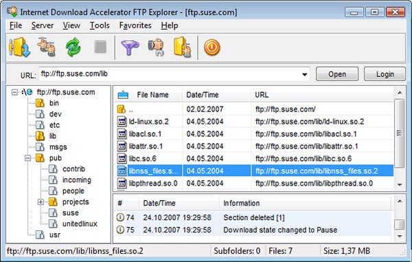 Giao diện của Internet Download Accelerator mới nhất