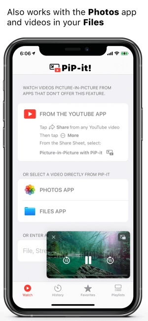 Works also with videos in the Photos app and Files