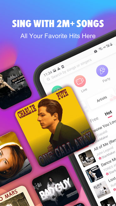 Over 2 million tracks available in StarMaker for Android