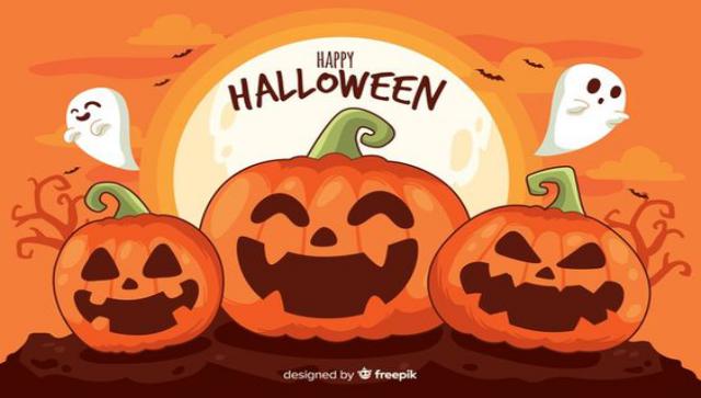 Happy Halloween Wallpaper Cute Spooky Ghosts Vector có sẵn miễn phí bản  quyền 2008189397  Shutterstock