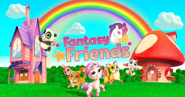 Chăm sóc nhiều loài vật thần thoại trong game Fantasy Friends