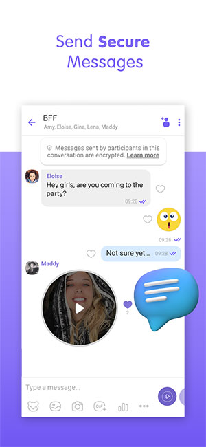 Viber is a secure chat service