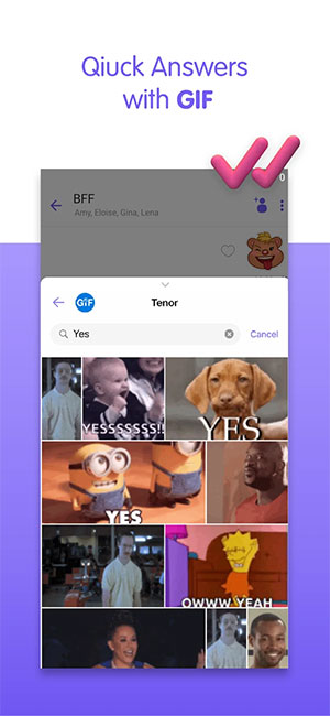 Share animated GIFs on Viber app
